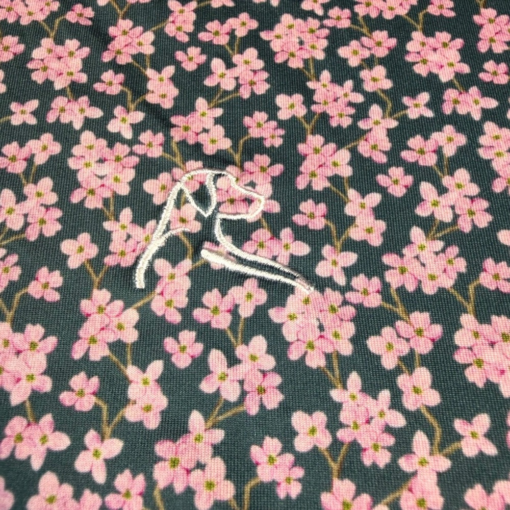 Rhoback Polo Mens XXL Rainforest Green, Pink Dogwood Masters Colors Golf EUC